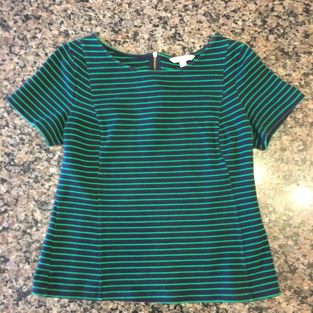 Banana Republic Navy/Green Top sz 6